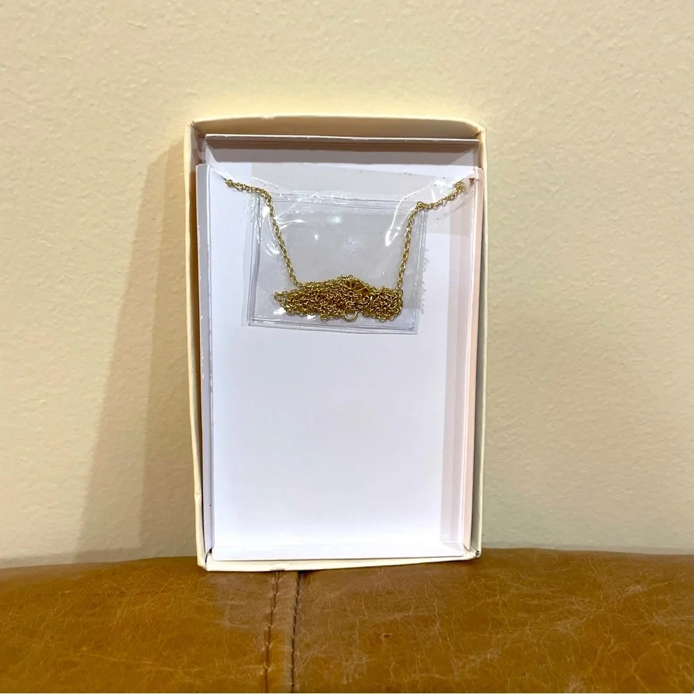 NWT 14K Gold Dipped Girl Boss Necklace by Lucky Feather - Picture 2 of 3